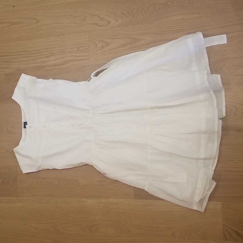 GapKids short sleeve button up white dress